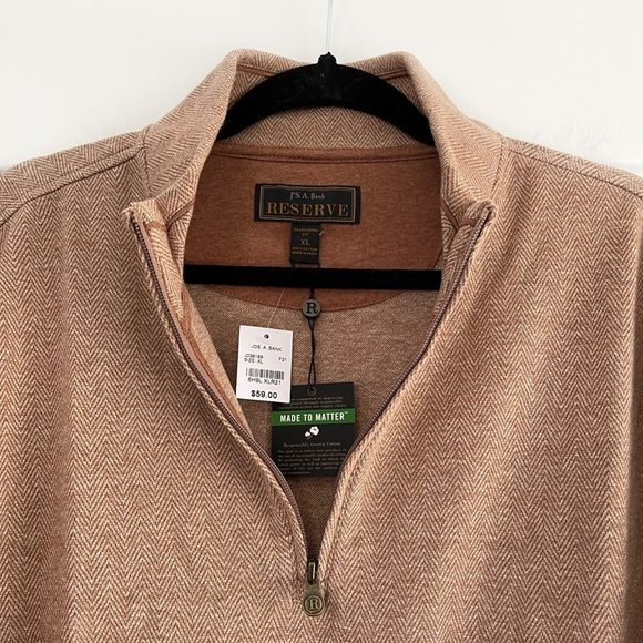 Jos A Bank Reserve Collection Quarter Zip Sweater - XL - Picture 2 of 4